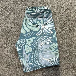 VISSLA Blue and White Patterned Men Shorts